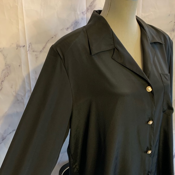 Vintage | Black Pearl Detailed Button-Down Blouse - Picture 4 of 12